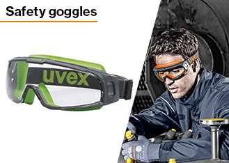 uvex manufacture a range of safety goggles