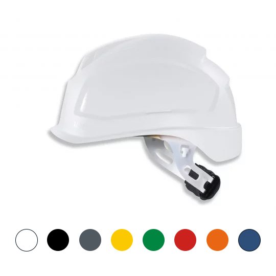 uvex pheos E safety helmet for electricians with continuous width adjustment and short brim