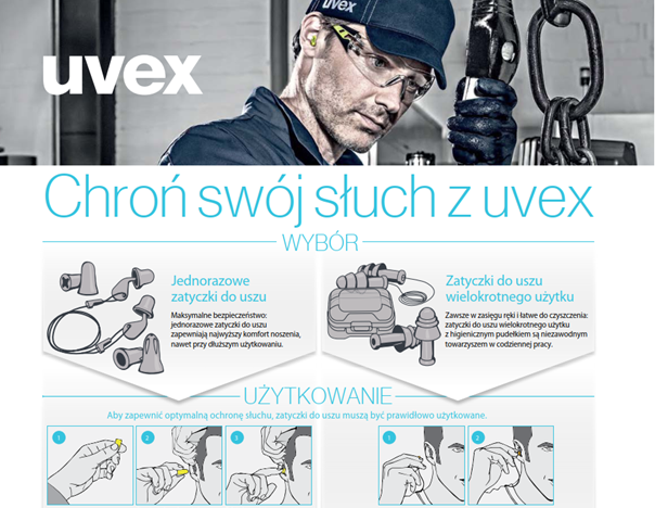 Stosowanie zatyczek do uszu | Plakat do pobrania