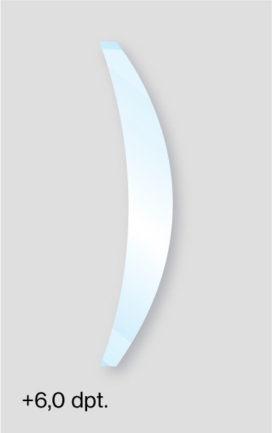 Schutzbrille mit Sehstärke Brechungsindex Scheibenmaterial Polycarbonat 1.59 bei +6,0 Dioptrien