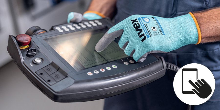 uvex phynomic XG Schnittschutzhandschuhe mit Touchscreenfähigkeit