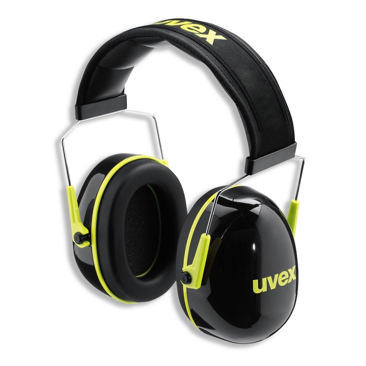 uvex K2 black and yellow earmuffs