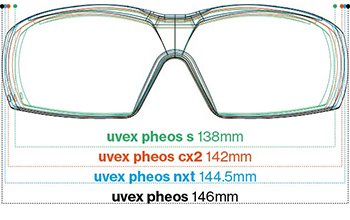 Safety glasses for smaller faces