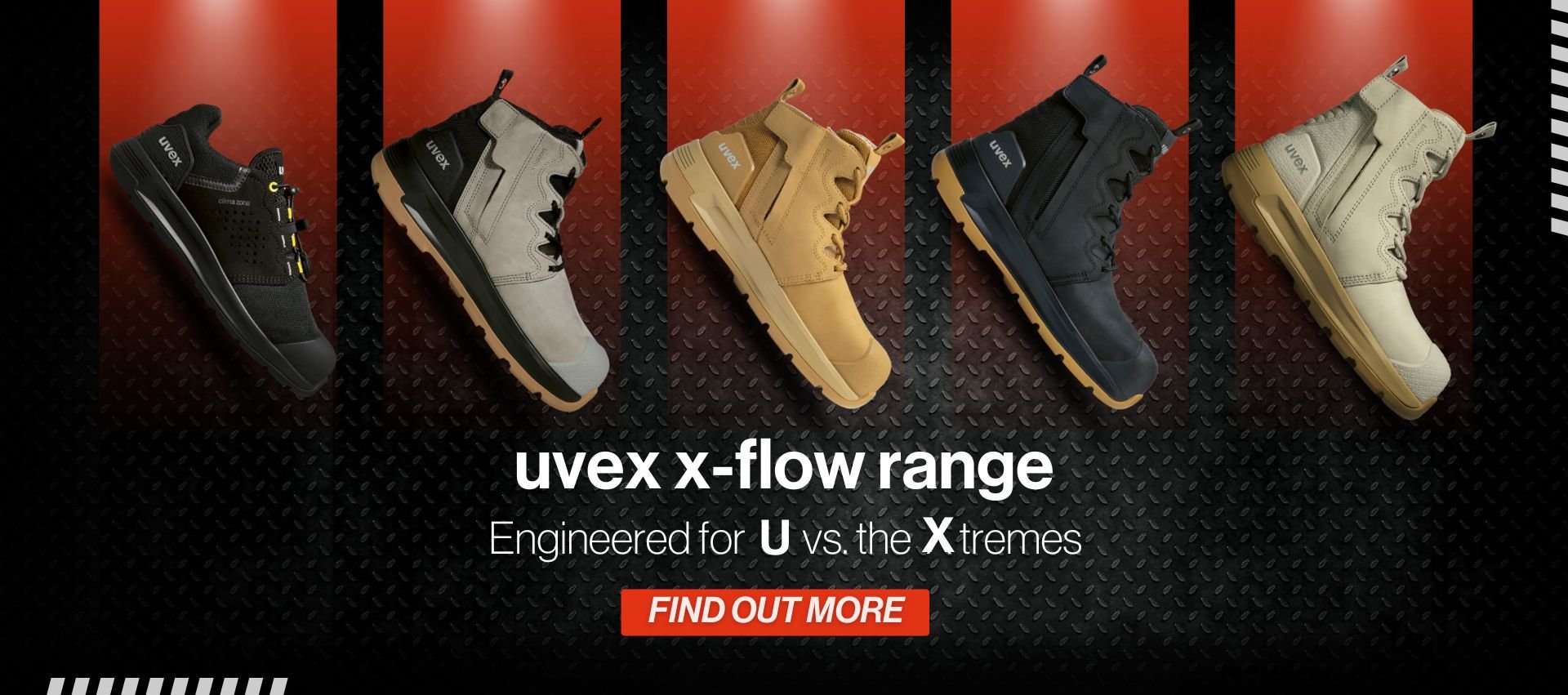 uvex x-flow range website banner