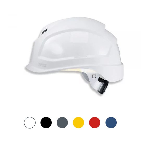 uvex pheos B-S-WR safety helmet with continuous width adjustment and short brim