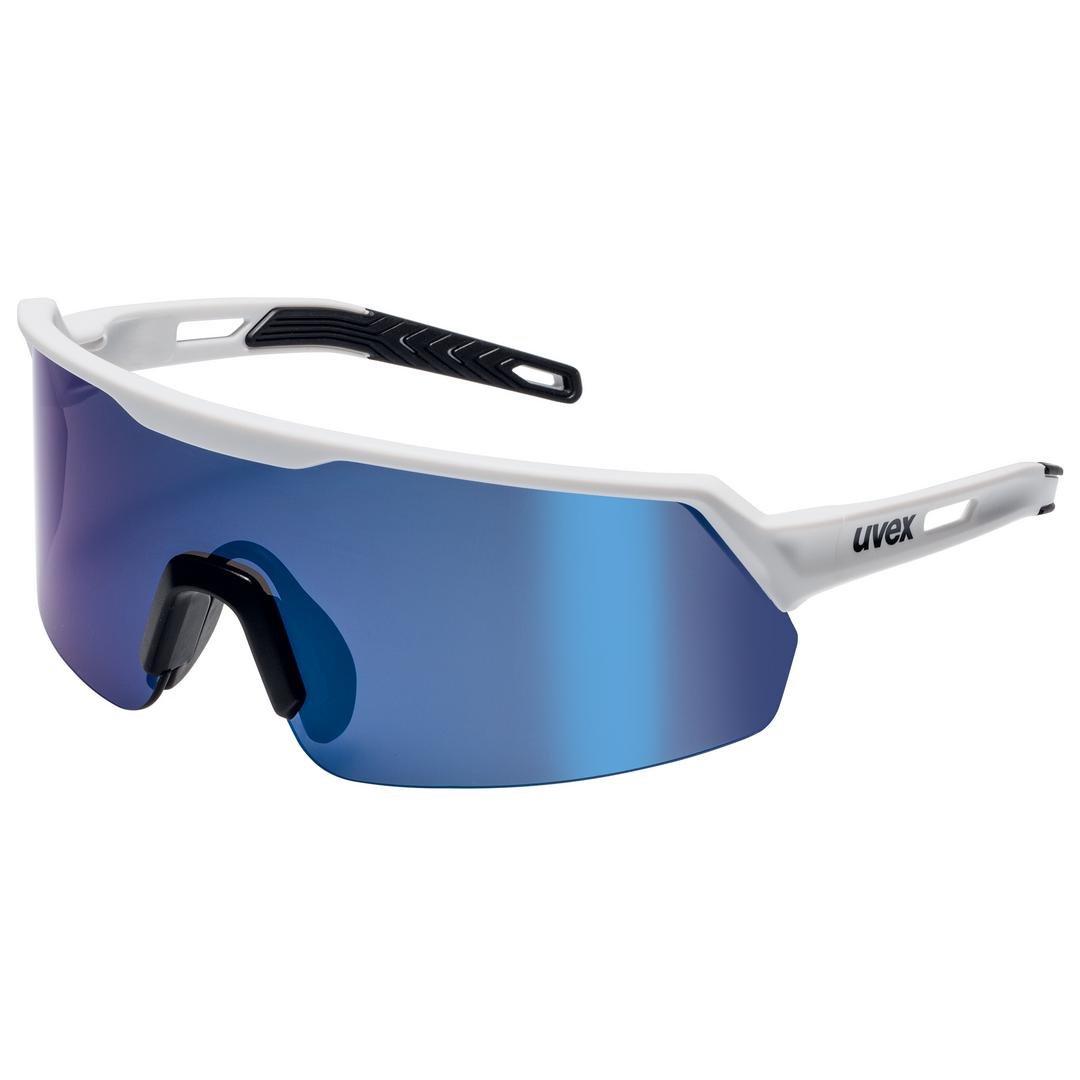 Safety glasses with blue mirror coating