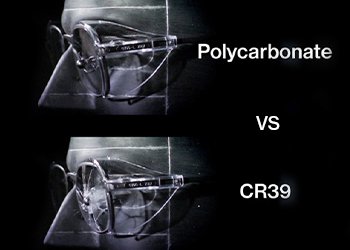 Polycarbonate versus CR39 plastic lenses