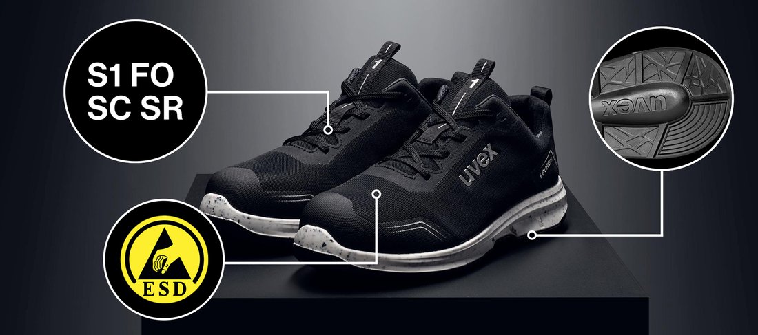 uvex 1 sport ESD-fähige Sicherheitsschuhe in verschiedenen Schutzklassen