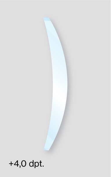 Schutzbrille mit Sehstärke Brechungsindex Scheibenmaterial Polycarbonat 1.59 bei +4,0 Dioptrien