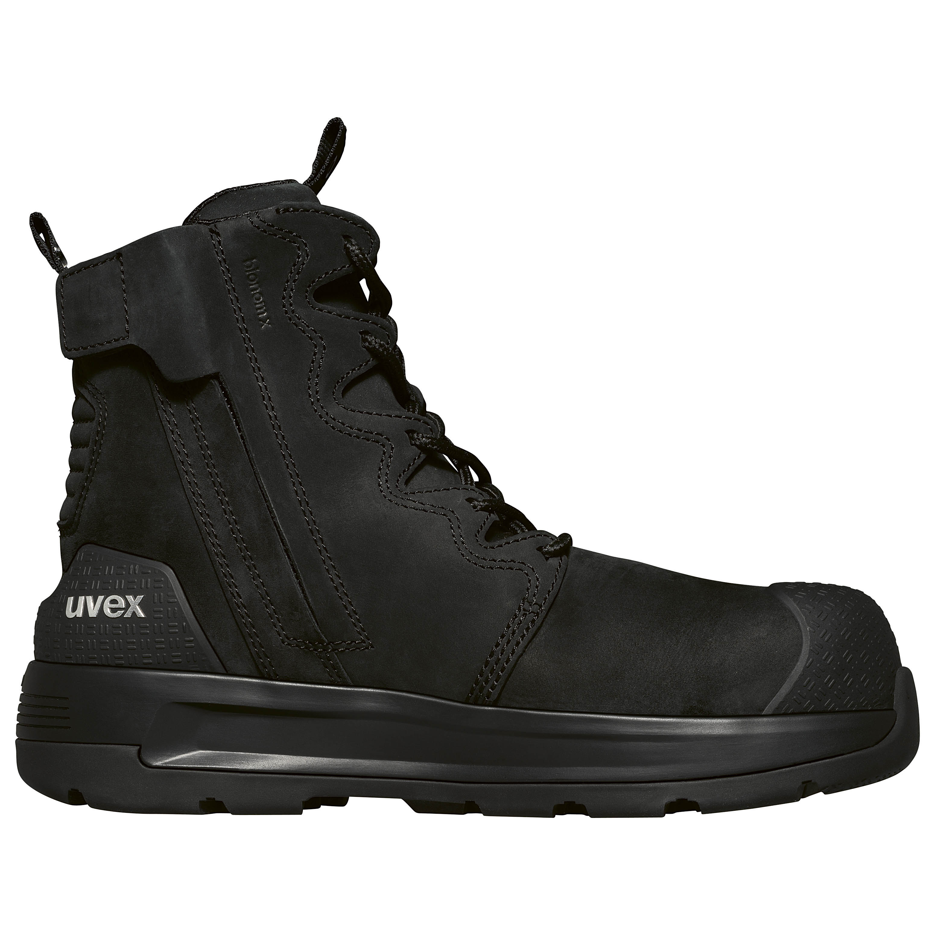 uvex 3 x-flow p zip penetration resistant work boots (Black)(AU) | Work ...