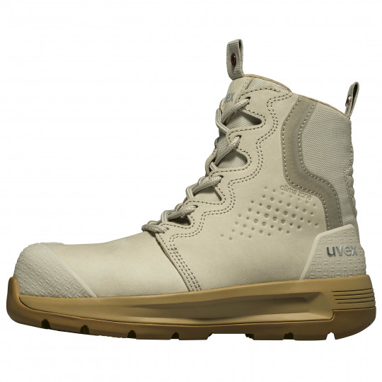 Work Boots | uvex 3 x-flow wmns zip (cement and tan) - women's work boot