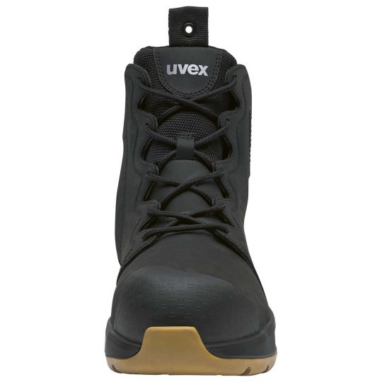 Work Boots | uvex 3 x-flow zip side work boot (black & tan)