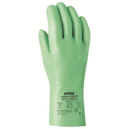 Safety gloves | uvex rubiflex S NB27S chemical protection glove