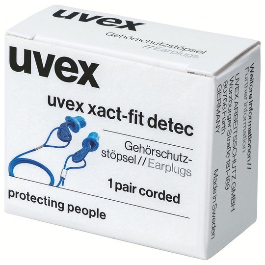 Protection auditive | Bouchons de protection auditive à usage unique uvex xact-fit detec