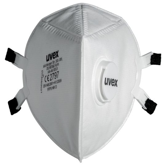 Masque pliable de protection respiratoire FFP3 uvex silv-Air p 8313