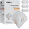 Masques de protection respiratoire | Masque pliable respiratoire FFP2 uvex silv-Air c 3210