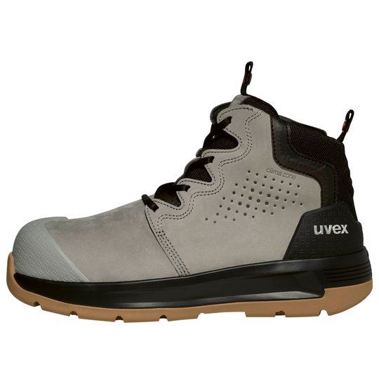 uvex 2 x-flow zip wolf grey work boots