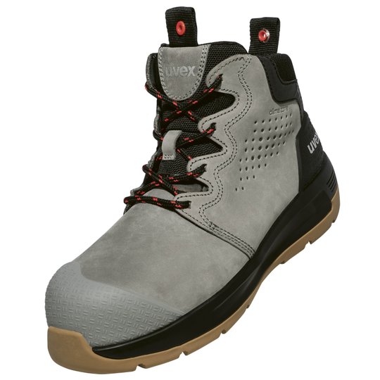 uvex 2 x-flow zip wolf grey work boots