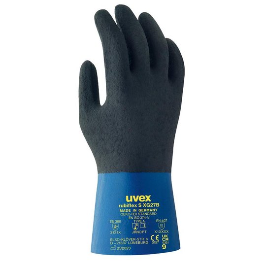 Safety gloves | uvex rubiflex S XG27B chemical protection glove