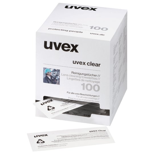 Safety Eyewear | uvex lens cleaning towelettes