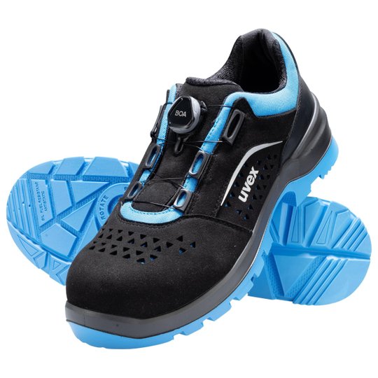 Safety shoes | uvex 2 xenova perforated shoe S1 PL FO SR with BOA® Fit System