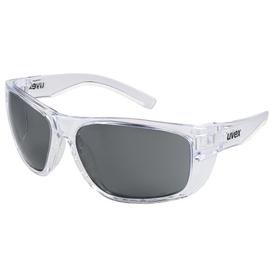 uvex aquarius - clear frame / grey lens - stylish safety glasses