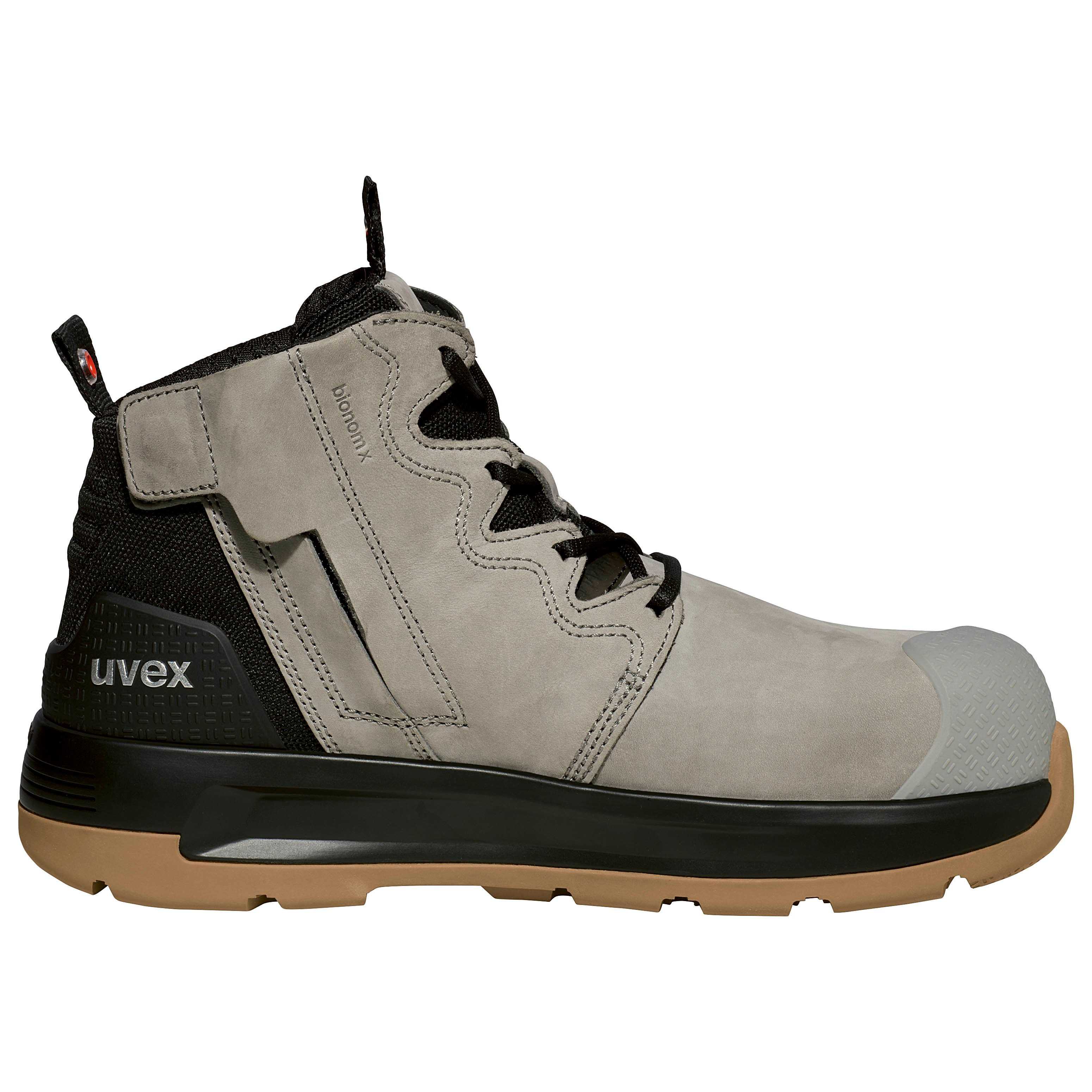 uvex 2 x-flow zip wolf grey work boots | Work Boots