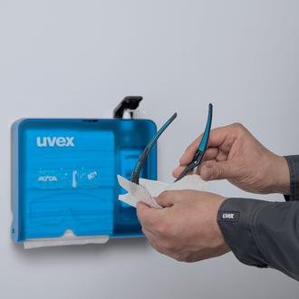 Safety glasses | uvex eyewear cleaning station