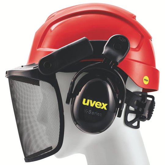 Veiligheidshelmen | uvex bosbouwset Mips® rood