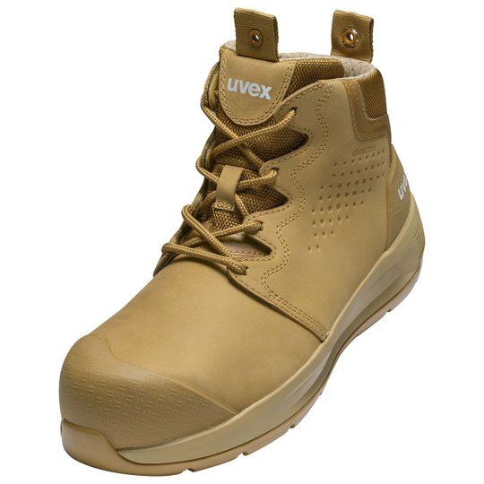 Work Boots | uvex 2 x-flow zip side work boot tan (wheat)