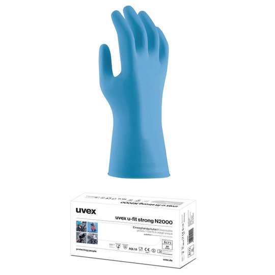 Guanti protettivi | Guanto protettivo per la movimentazione di sostanze chimiche uvex u-fit strong N2000