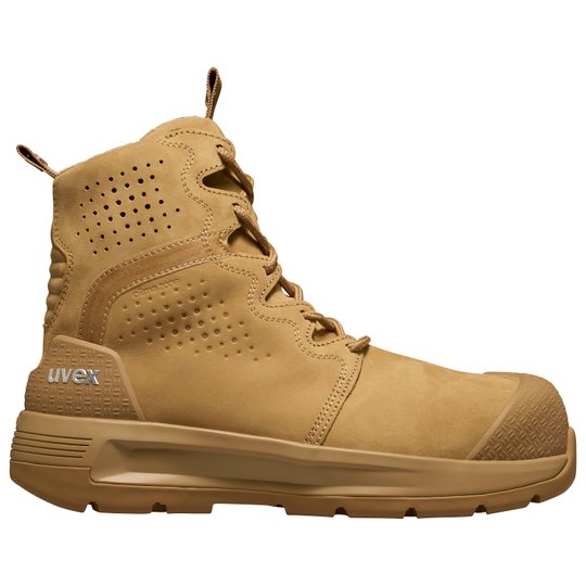 Work Boots | uvex 3 x-flow p zip penetration resistant tan work boots (wheat)