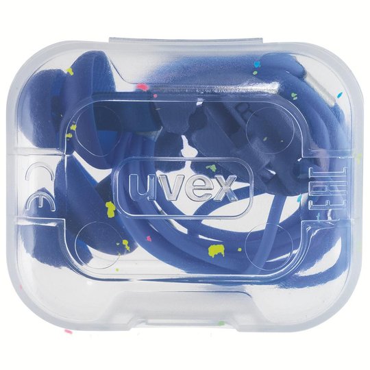 Tappi auricolari protettivi riutilizzabili uvex xact-fit multi detec XL, 50 paia in custodia porta-tappi