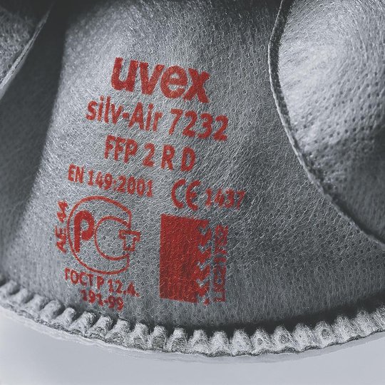 Masques de protection respiratoire | Masque coque respiratoire FFP2 uvex silv-Air e 7232