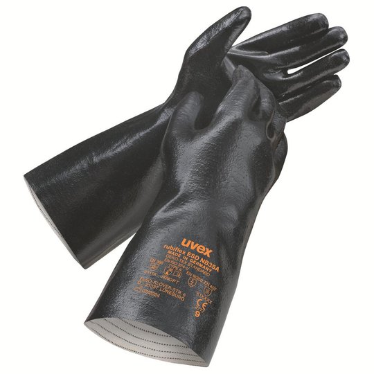 Safety gloves | uvex rubiflex ESD NB35A chemical protection glove