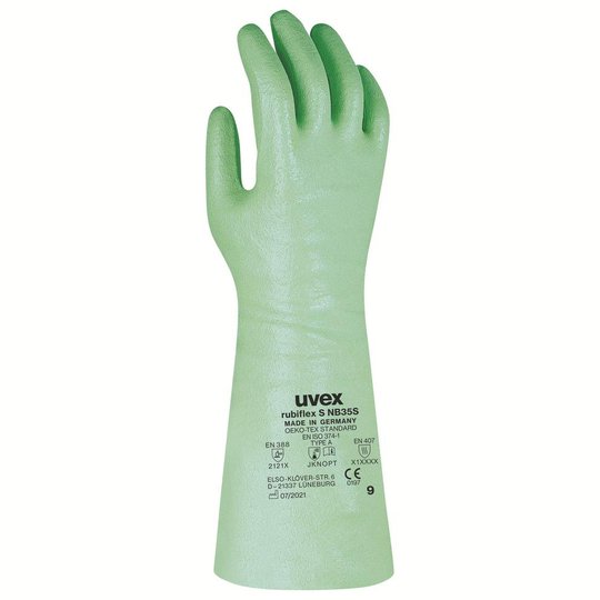 Gants de protection | Gant de protection contre les produits chimiques uvex rubiflex S NB35S