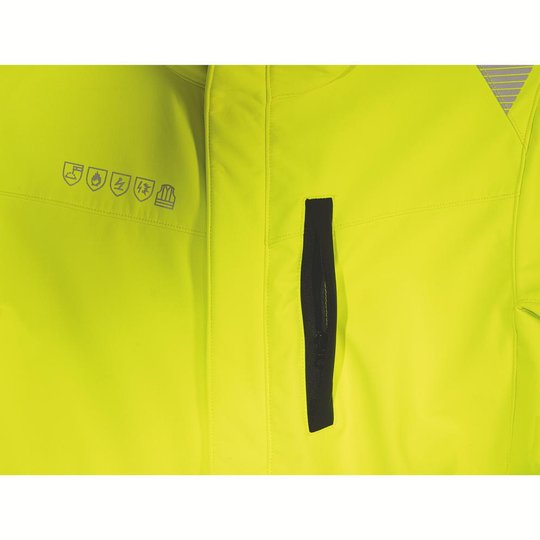 Beschermende kleding en workwear | Softshelljack uvex suXXeed multifunction high vis