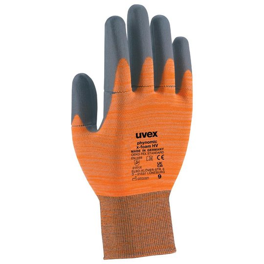 Safety gloves | uvex phynomic x-foam HV safety glove