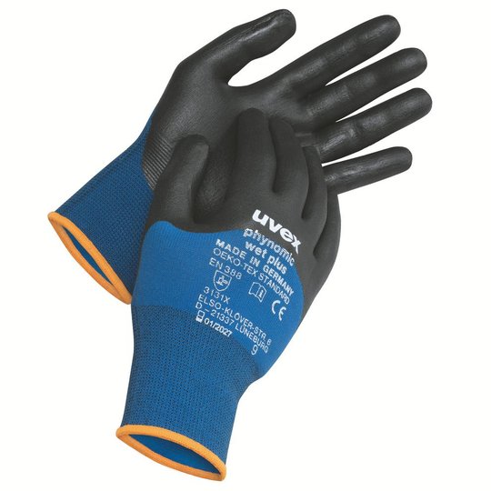 uvex phynomic wet plus safety glove