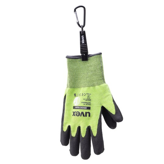 Safety gloves | uvex glove clip with carabiner hook
