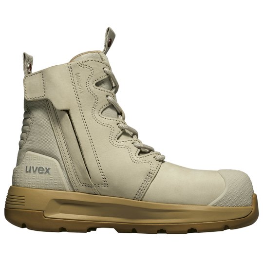 Work Boots | uvex 3 x-flow wmns zip (cement and tan) - women's work boot