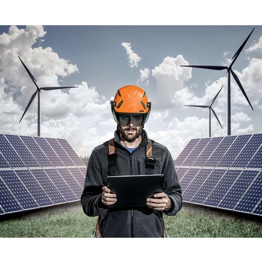 Protección de la cabeza | Media pantalla uvex pronamic gris
