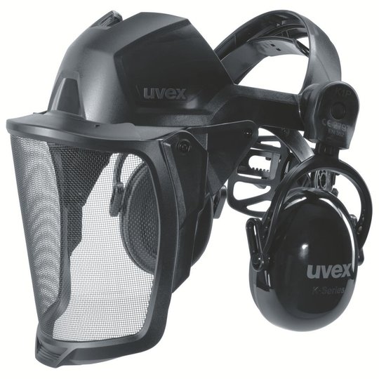 Safety helmets | uvex pheos faceguard mesh visor with hearing protection