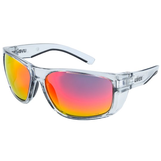uvex aquarius - graphite frame / red mirror lens - stylish safety glasses