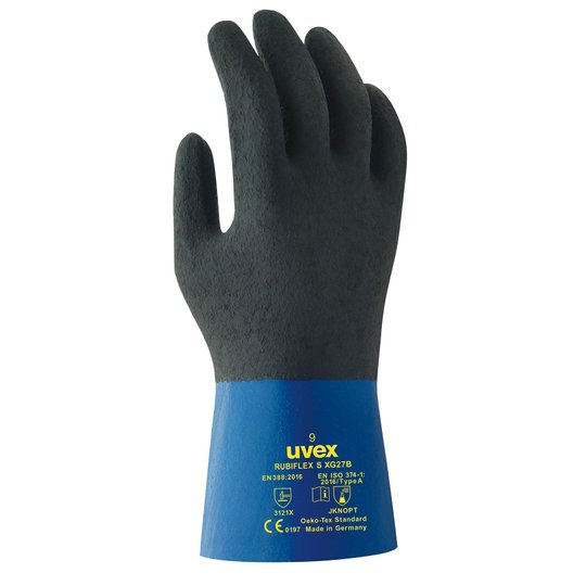 Safety gloves | uvex rubiflex S XG27B chemical protection glove