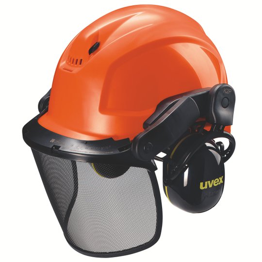 Safety helmets | uvex forestry worker set Mips® orange
