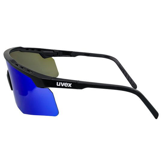 Safety Glasses | uvex apex safety glasses – Black Frame / Blue Mirror Lens