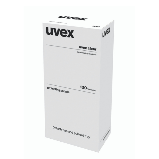 Safety Glasses | uvex lens cleaning towelettes 100 pack