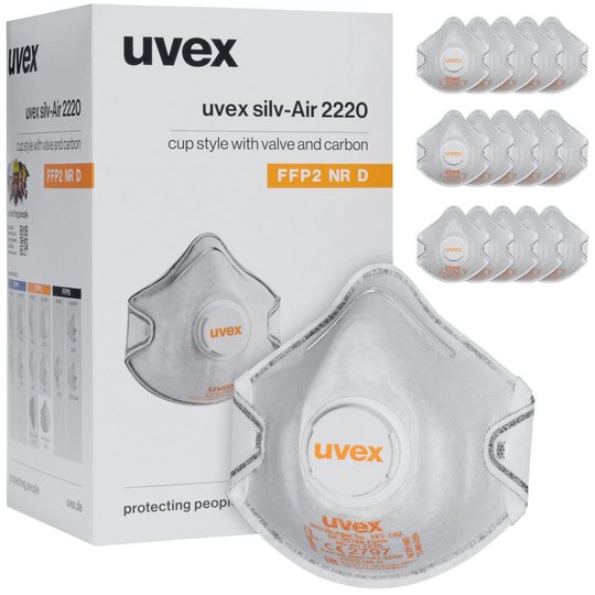Protección respiratoria: mascarillas | Mascarilla de protección respiratoria moldeada FFP2 uvex silv-Air c 2220