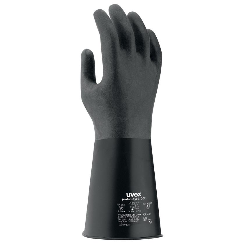 Safety gloves | uvex profabutyl B-05R chemical protection glove